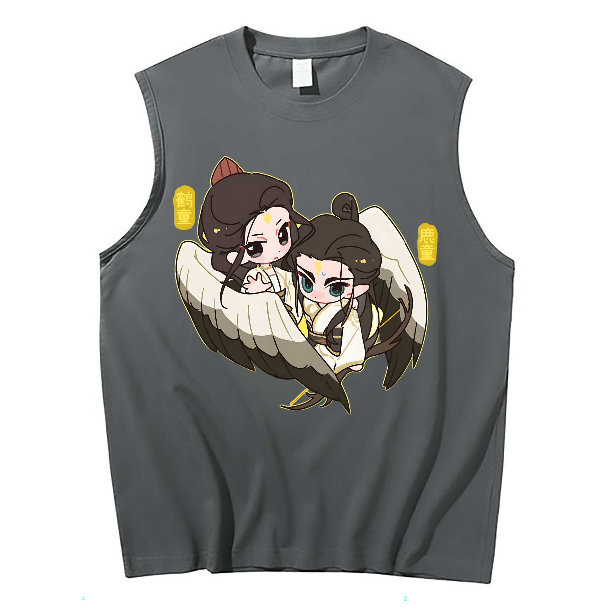 （画像用） Ne Zha 2 ナタ 魔童の大暴れ コットン100％タンクトップ（フロントプリント）